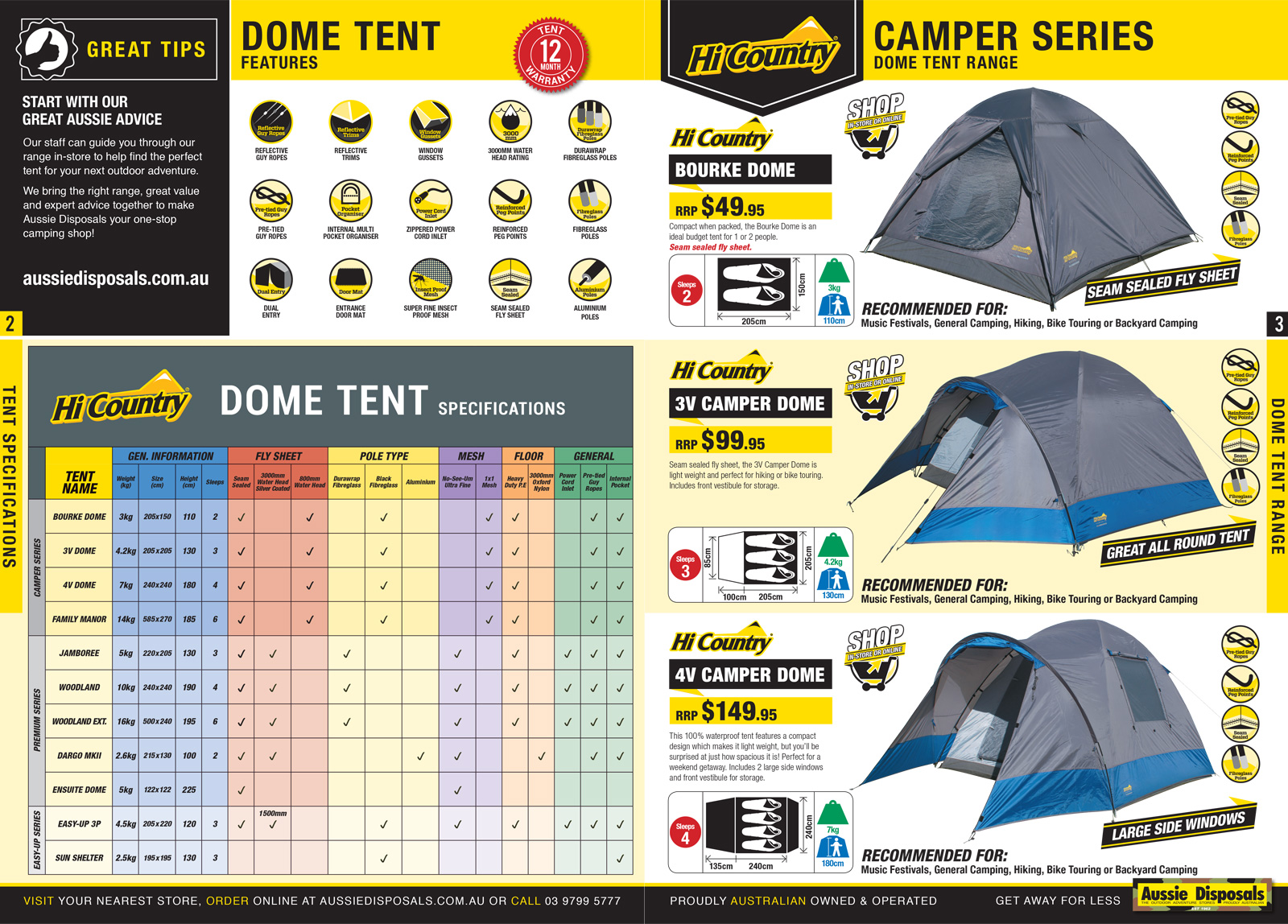 Aussie Disposals Tent Guide Giggity Pop